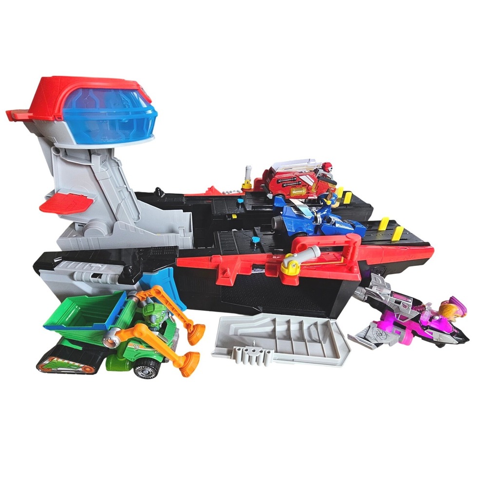 Paw‎ Patrol Aircraft Carrier HQ Transforming Playset with 4 Vehicles and Figures